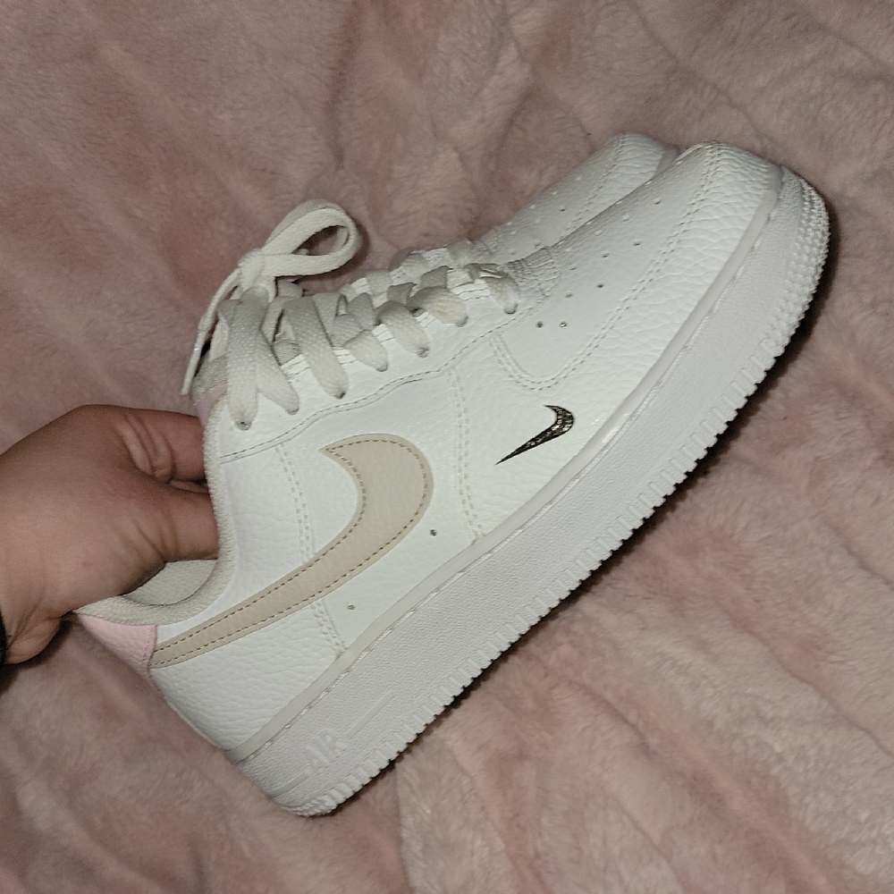 Nike White and Tan Sneakers